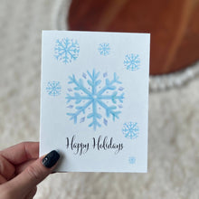 Load image into Gallery viewer, Happy Holidays Snowflake Greeting Card