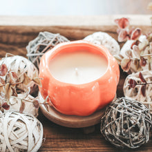 Load image into Gallery viewer, Ceramic Pumpkin Candle - Orange
